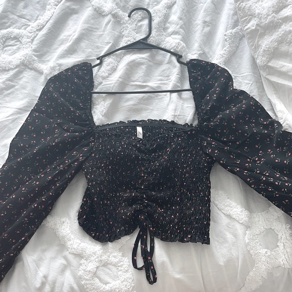 Floral shirt shrinks